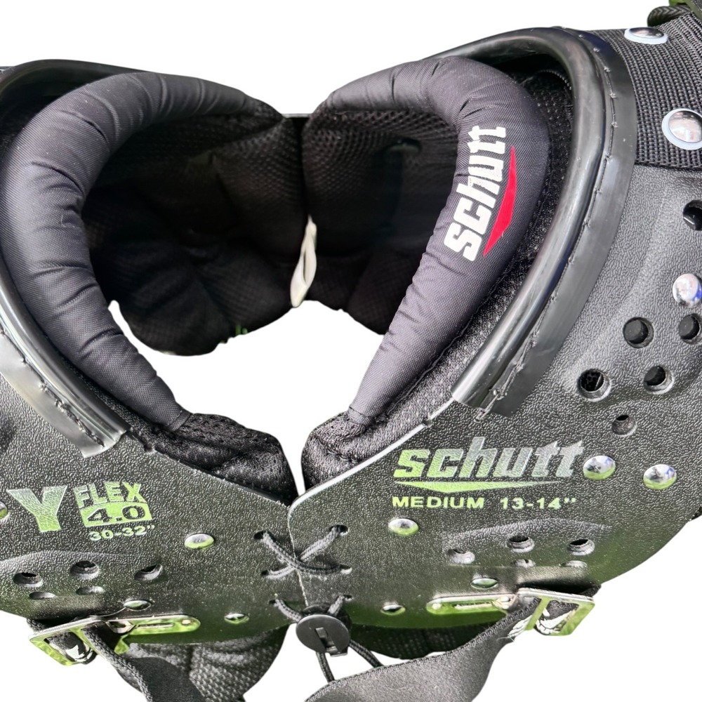 Schutt Football Shoulder Pads Kids Medium Black Excellent Y-Flex 4.0 All Purpose - Picture 2 of 8